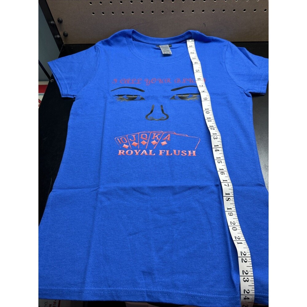 I Call Your Bluff T-Shirt / Blue / Royal Flush / Small / Women